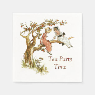 Serviette En Papier Tea Party avec Kate Greenaway illustration