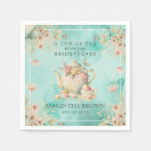 Serviette En Papier Tea Party fleur sauvage Fête des mariées bleue Tur (Devant)