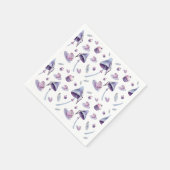 Serviette En Papier Tea party rose et bleu aquarelle (Coin)