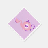 Serviette En Papier Tea party rose + violet (Coin)