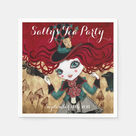 Serviette En Papier Tea Party sur mesure serviettes (Devant)