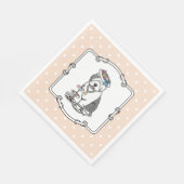 Serviette En Papier Tea Party Vieux chien anglais (Grey 1) (Coin)