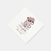 Serviette En Papier Tea Teacup & Fleurs Papier Baby shower Napkin (Coin)