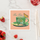 Serviette En Papier Tea Time Cup & Saucer serviettes (En situation)