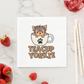 Serviette En Papier Teacup Yorkie chiot (En situation)