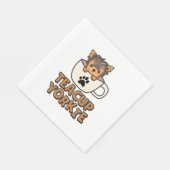 Serviette En Papier Teacup Yorkie chiot (Coin)