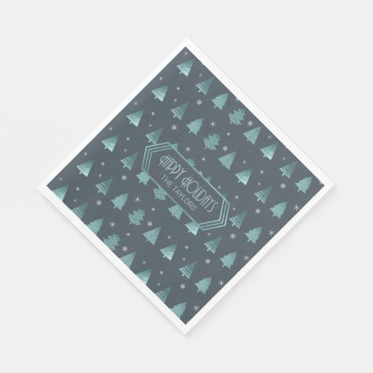 Serviette En Papier Teal ID863 (Coin)