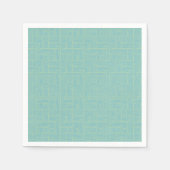 Serviette En Papier Teal ink roller stripes (Devant)