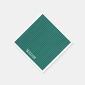 Serviette En Papier Teal pinstripes (Coin)