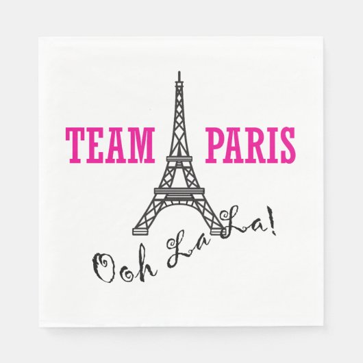 Serviette En Papier "Team Paris" (Devant)