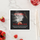 Serviette En Papier Teamwork Basketball Motivational Inspirational (En situation)