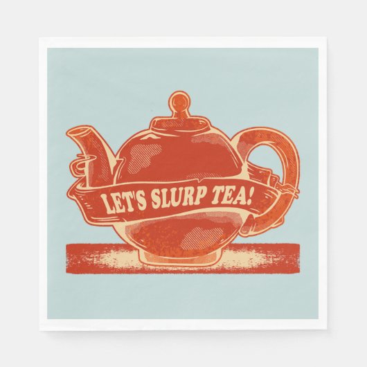 Serviette En Papier Teapot Drôle Thé à Boire (Devant)