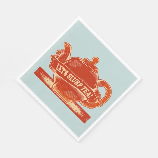 Serviette En Papier Teapot Drôle Thé à Boire (Coin)