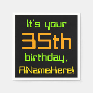 Serviette En Papier Techie 35th Birthday Paper Napkins