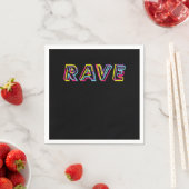 Serviette En Papier Techno Rave Gabber DJ EDM Clubbing Raver (En situation)
