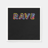Serviette En Papier Techno Rave Gabber DJ EDM Clubbing Raver (Devant)