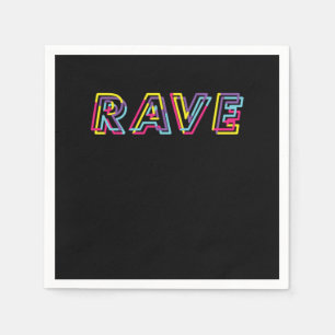 Serviette En Papier Techno Rave Gabber DJ EDM Clubbing Raver