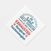 Serviette En Papier Technologue chirurgical épuisé Funny Scrub Tech (Coin)