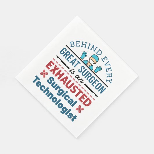Serviette En Papier Technologue chirurgical épuisé Funny Scrub Tech (Coin)