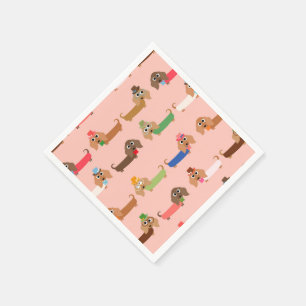 Serviette En Papier Teckels drôles