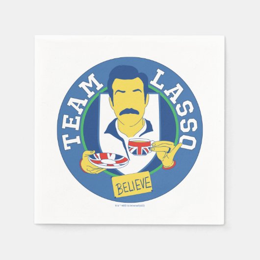 Serviette En Papier Ted Lasso | Team Lasso - Believe (Devant)