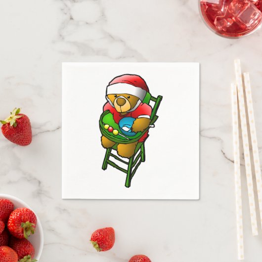 Serviette En Papier Teddy Bear (En situation)