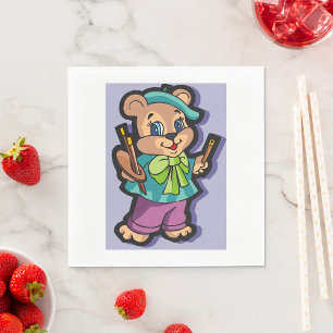 Serviette En Papier Teddy Bear Artiste