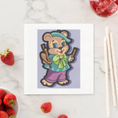 Serviette En Papier Teddy Bear Artiste (En situation)