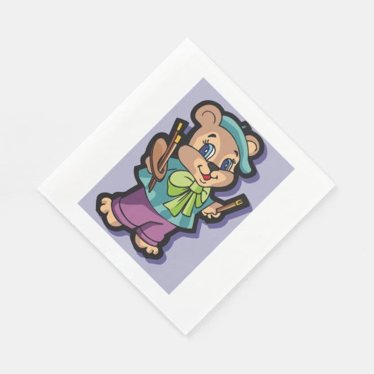 Serviette En Papier Teddy Bear Artiste (Coin)