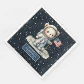 Serviette En Papier Teddy Bear Astronaut Party Napkins Garçon Annivers (Coin)