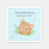 Serviette En Papier Teddy Bear Baby Boy Thème (Devant)
