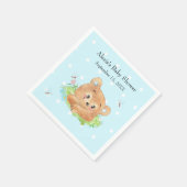 Serviette En Papier Teddy Bear Baby Boy Thème (Coin)