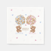 Serviette En Papier Teddy Bear Baby Genre Reveal (Devant)