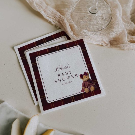 Serviette En Papier Teddy Bear Baby Shower