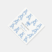 Serviette En Papier Teddy bear baby shower napkins (Coin)