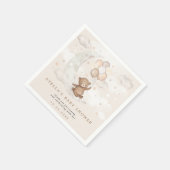 Serviette En Papier Teddy Bear Balloons Lune & Étoiles Baby shower Par (Coin)