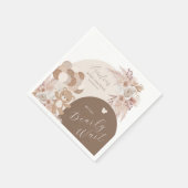 Serviette En Papier Teddy Bear Boho Bearly Wait Baby shower (Coin)