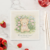 Serviette En Papier Teddy Bear Garden Baby shower classique (En situation)