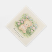Serviette En Papier Teddy Bear Garden Baby shower classique (Coin)
