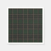 Serviette En Papier Teddy Bear Green Tartan Baby Shower (Devant)