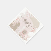 Serviette En Papier Teddy Bear Moderne Boho Girl Baby shower (Coin)