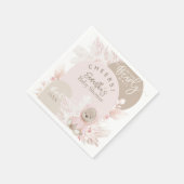 Serviette En Papier Teddy Bear Moderne Boho Girl Baby shower (Coin)