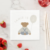 Serviette En Papier Teddy Bear Pique-nique Baby Anniversaire (En situation)
