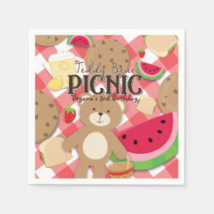 Serviette En Papier Teddy Bear Pique-nique été fête d'anniversaire Per