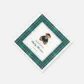 Serviette En Papier Teddy Bear Preppy Boy Baby shower (Coin)