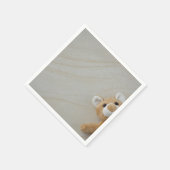 Serviette En Papier Teddy Bear sur Faux Marble (Coin)