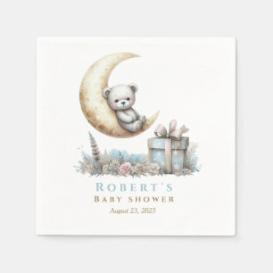 Serviette En Papier Teddy Blue Bear Boy