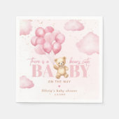 Serviette En Papier Teddy ours rose Beary baby shower mignon (Devant)