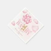 Serviette En Papier Teddy ours rose Beary baby shower mignon (Coin)