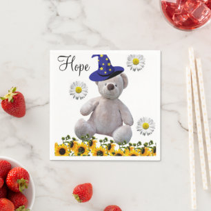 Serviette En Papier Teddy Teddy Livre de tournesol blanc